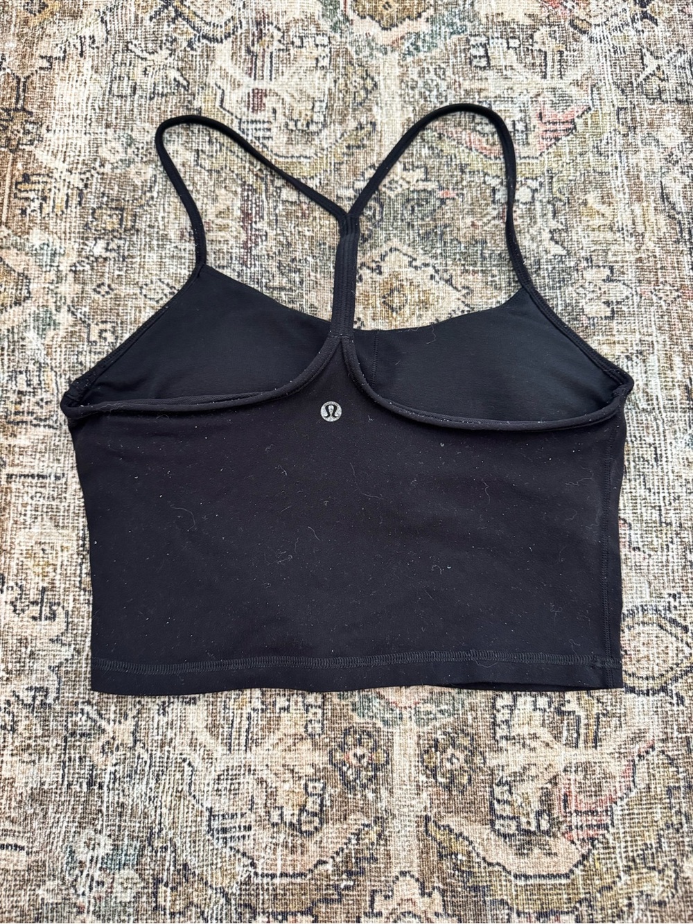 lululemon athletica Black Strappy Cropped Tank